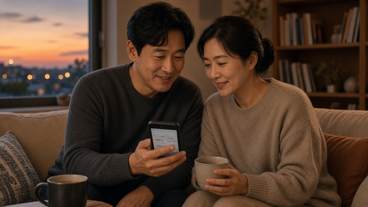 형제자매가 돌봄 일정을 나누는 모습